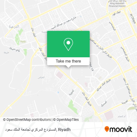 المستودع المركزي لجامعة الملك سعود map