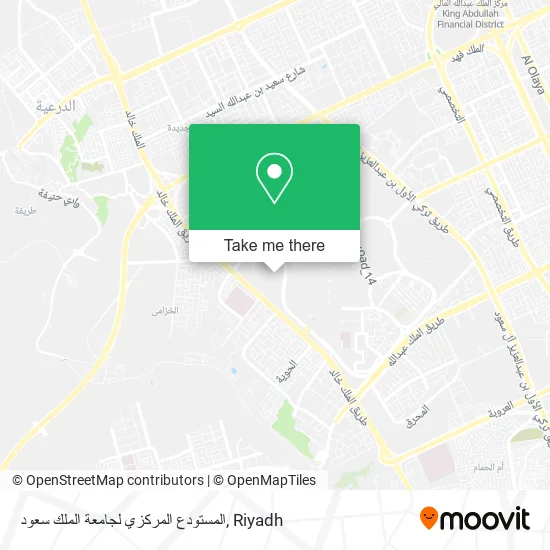 King Saud University Central Warehouse map