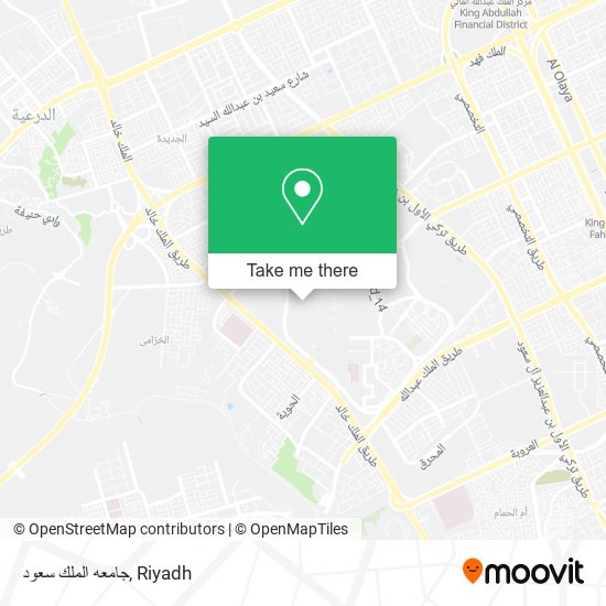 جامعه الملك سعود map