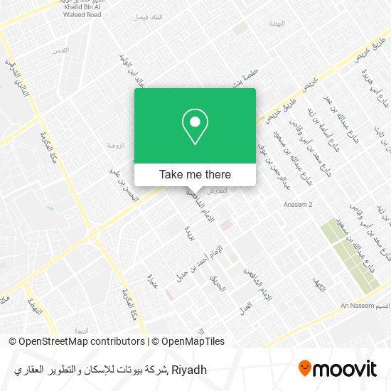 شركة بيوتات للإسكان والتطوير العقاري map
