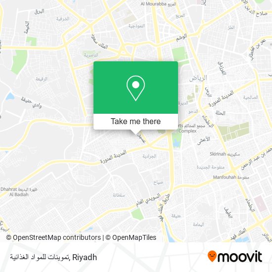 تموينات للمواد الغذائية map