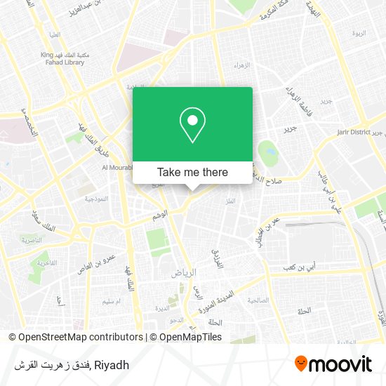 فندق زهريت القرش map