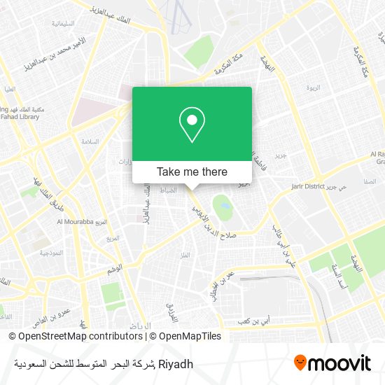 شركة البحر المتوسط للشحن السعودية map