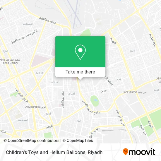 Children's Toys and Helium Balloons map
