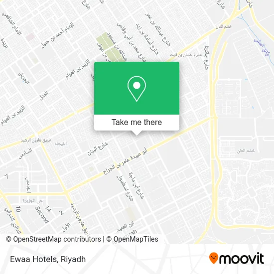 Ewaa Hotels map