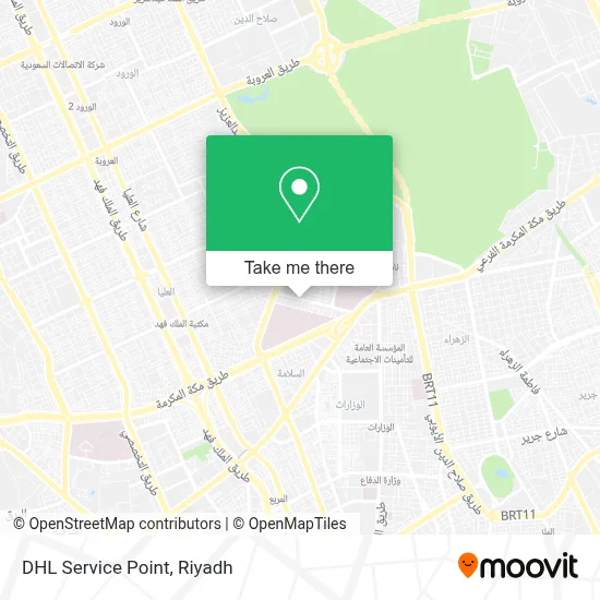 DHL Service Point map