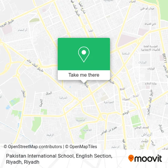 Pakistan International School, English Section, Riyadh map