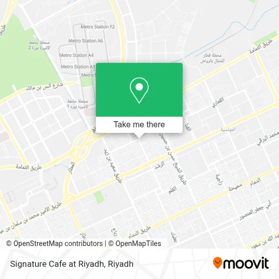 Signature Cafe at Riyadh map