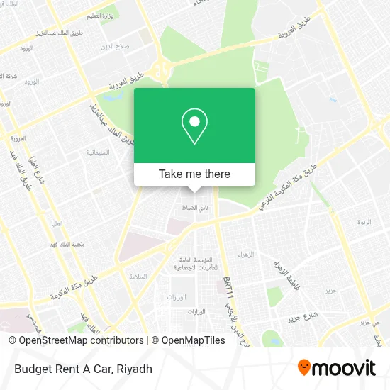 Budget Rent A Car map