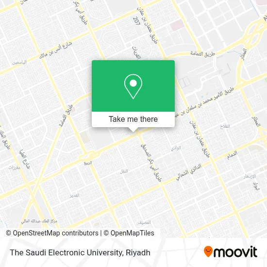 The Saudi Electronic University map