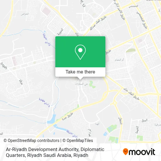 Ar-Riyadh Development Authority, Diplomatic Quarters, Riyadh Saudi Arabia map