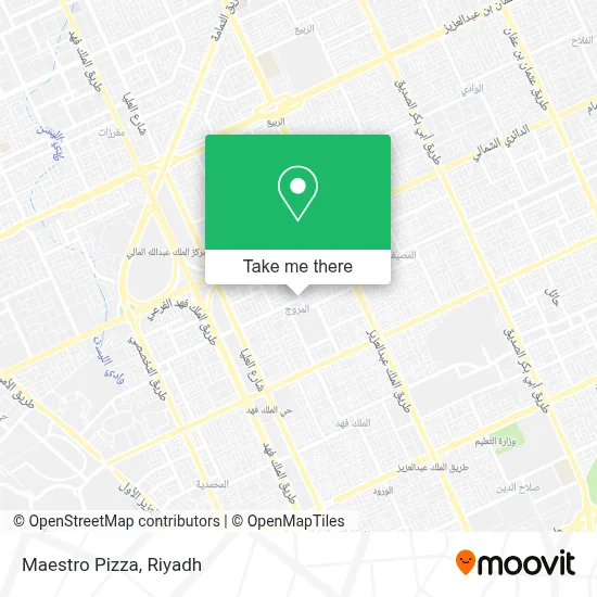 Maestro Pizza map