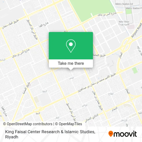 King Faisal Center Research & Islamic Studies map