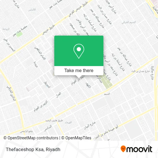 Thefaceshop Ksa map