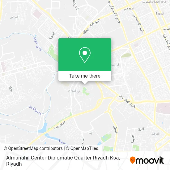 Almanahil Center-Diplomatic Quarter Riyadh Ksa map