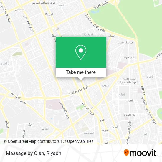 Massage by Olah map