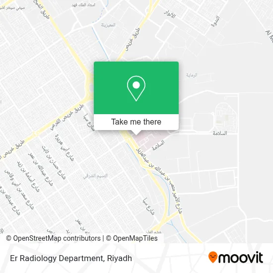 Er Radiology Department map