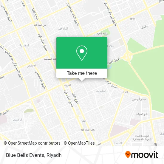Blue Bells Events map