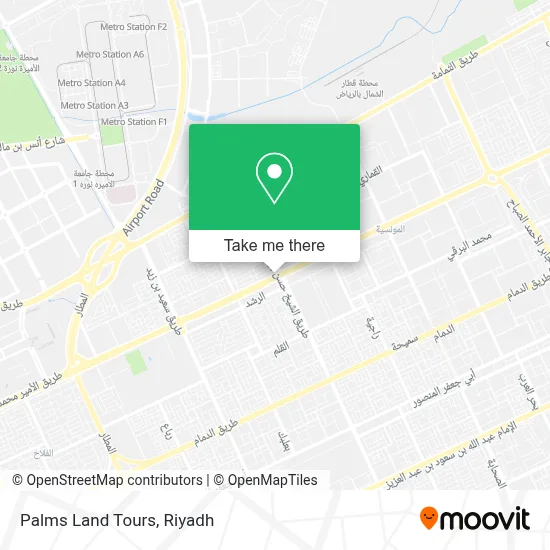 Palms Land Tours map