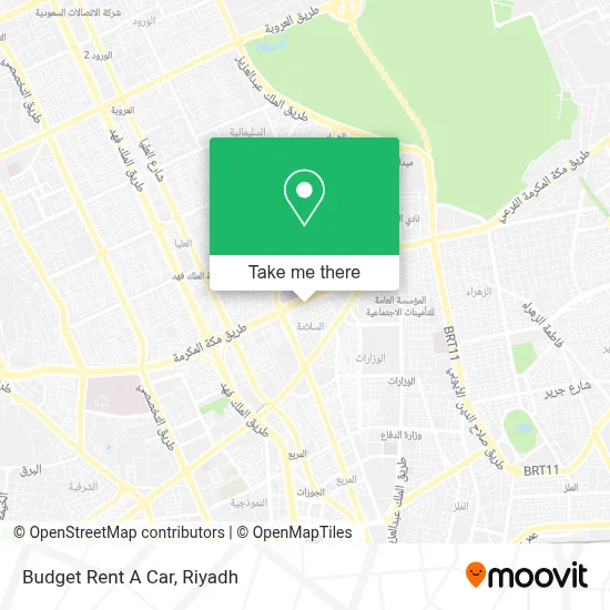Budget Rent A Car map