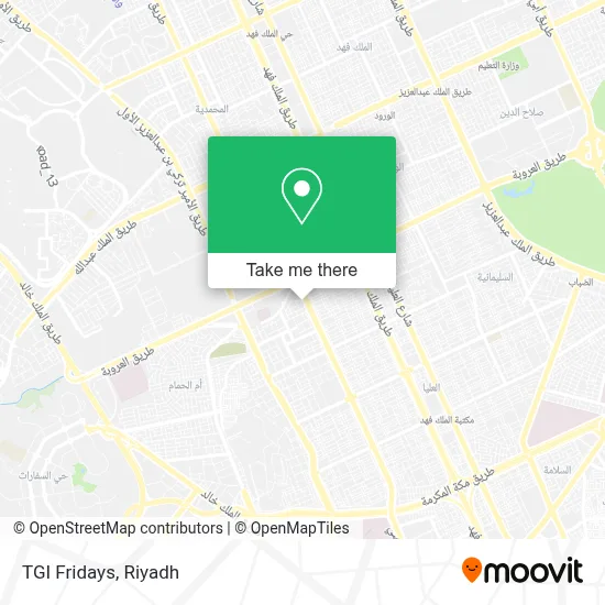 TGI Fridays map