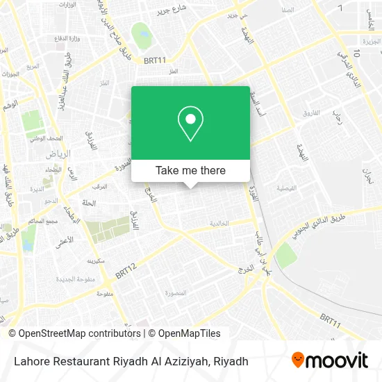 Lahore Restaurant Riyadh Al Aziziyah map