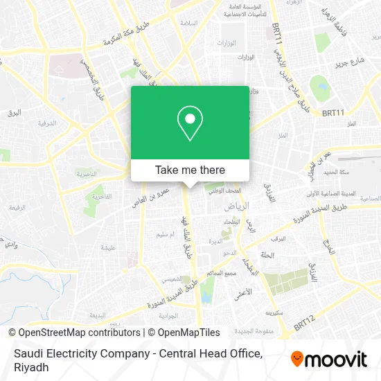Saudi Electricity Company - Central Head Office map