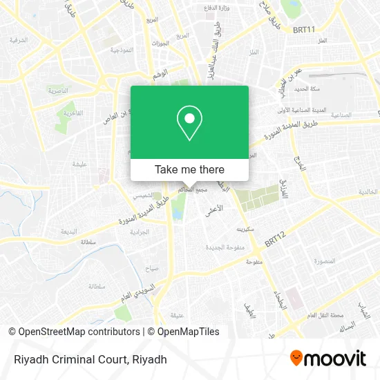 Riyadh Criminal Court map