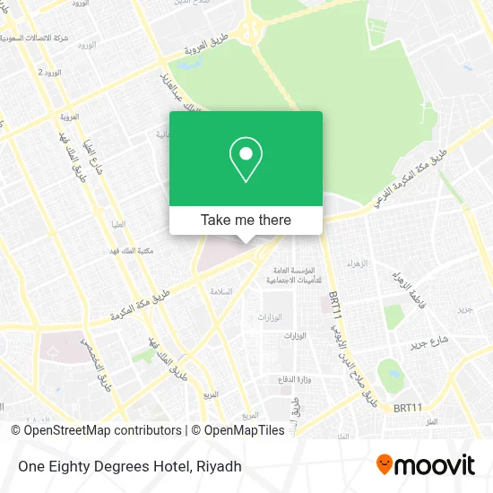 One Eighty Degrees Hotel map