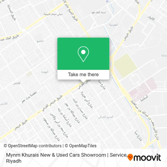 Mynm Khurais New & Used Cars Showroom | Service map