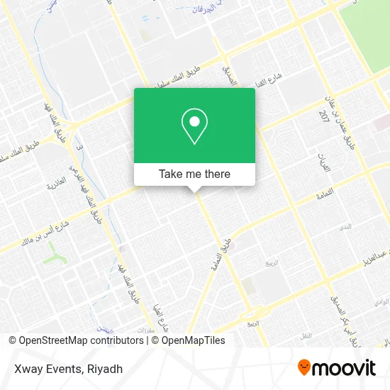 Xway Events map