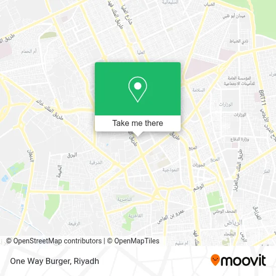 One Way Burger map