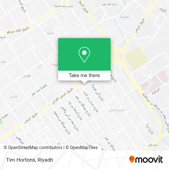 Tim Hortons map