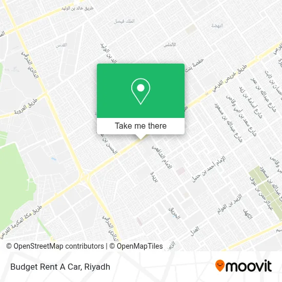 Budget Rent A Car map