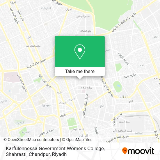 Karfulennessa Government  Womens  College, Shahrasti, Chandpur map