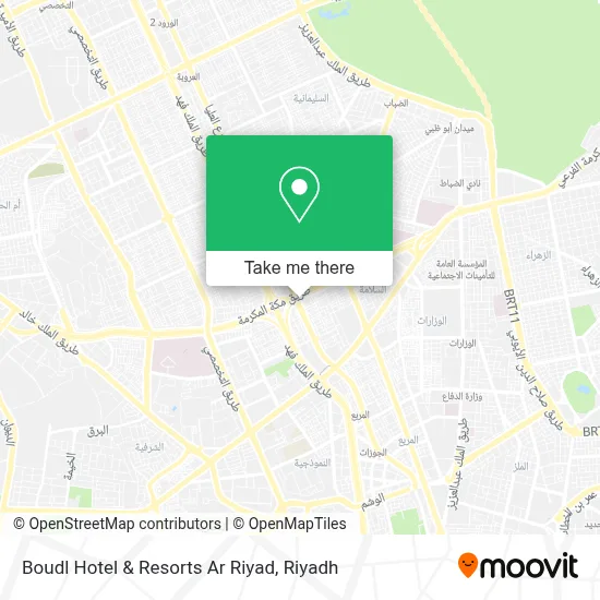 Boudl Hotel & Resorts Ar Riyad map