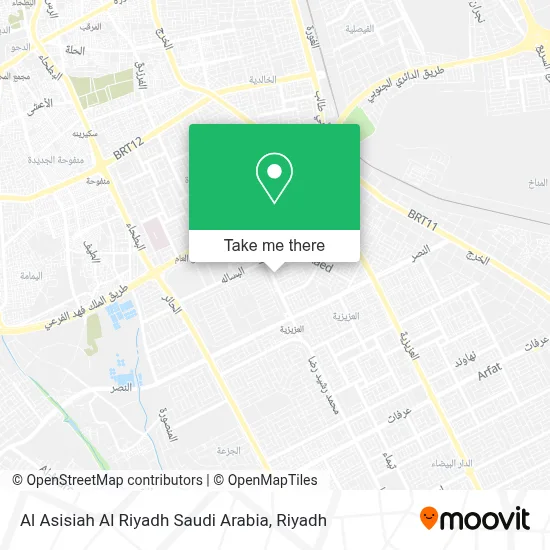 Al Asisiah Al Riyadh Saudi Arabia map