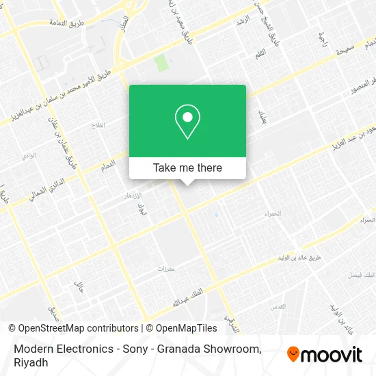 Modern Electronics - Sony - Granada Showroom map