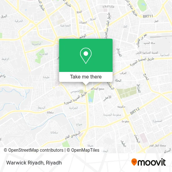 Warwick Riyadh map