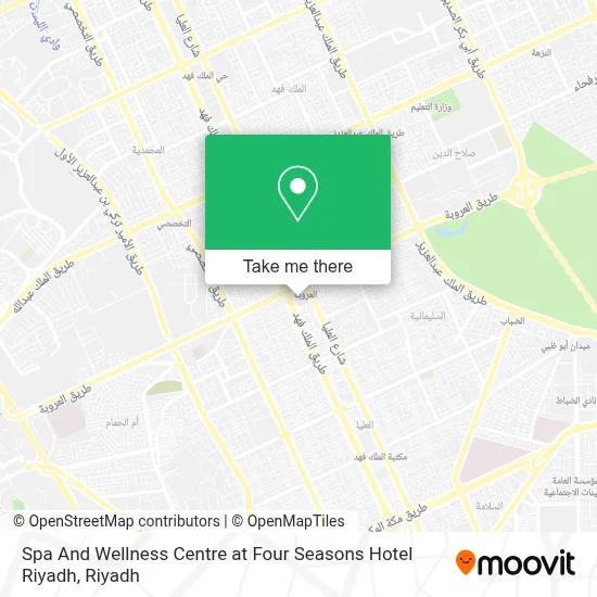 Spa And Wellness Centre at Four Seasons Hotel Riyadh map