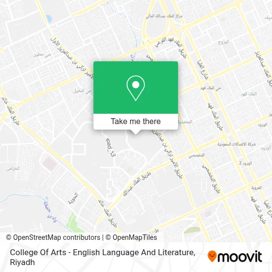 College Of Arts - English Language And Literature map