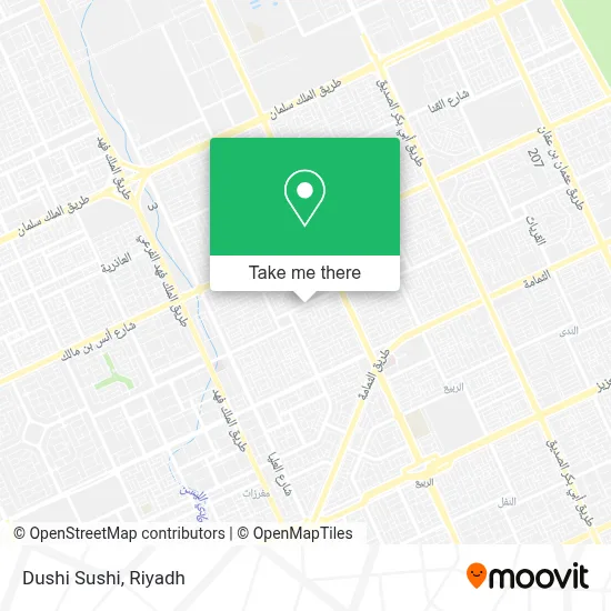 Dushi Sushi map