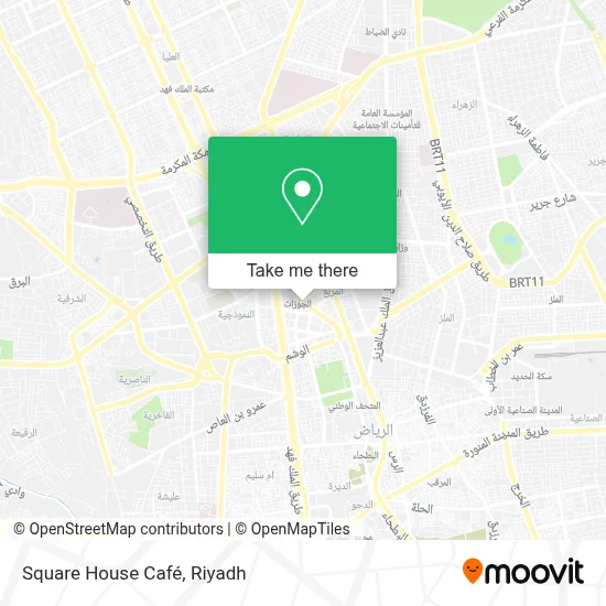Square House Café map