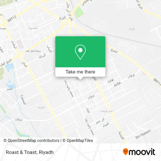 Roast & Toast map