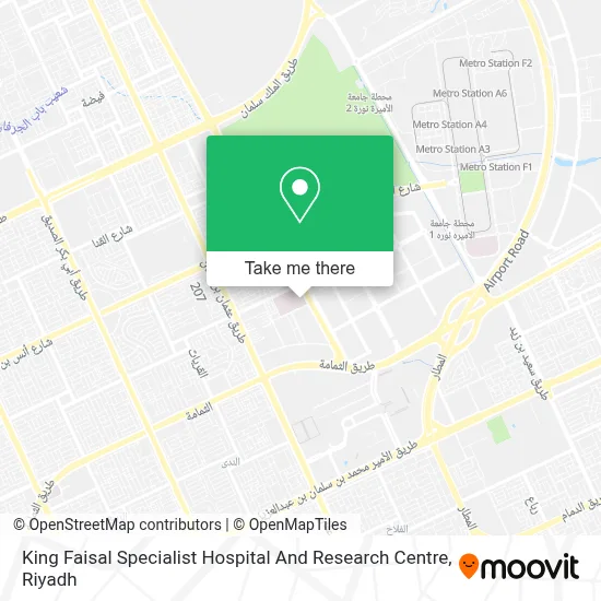 King Faisal Specialist Hospital And Research Centre map