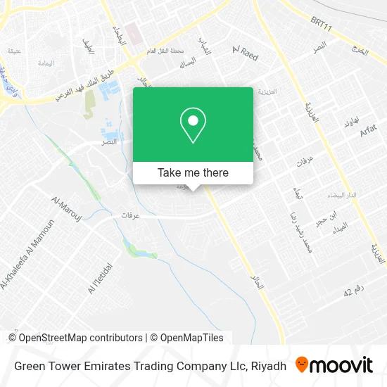 Green Tower Emirates Trading Company Llc map