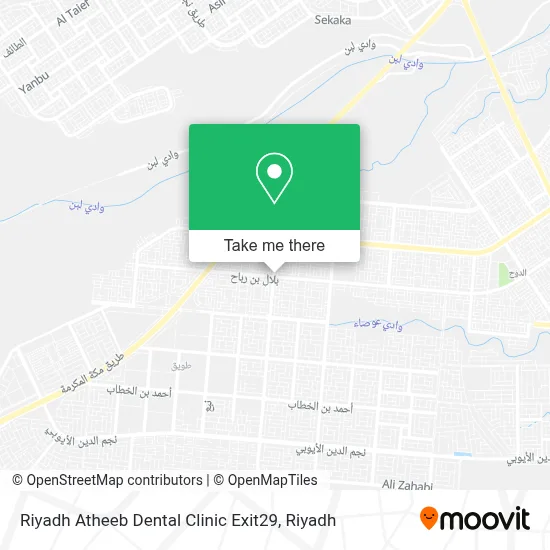 Riyadh Atheeb Dental Clinic Exit29 map