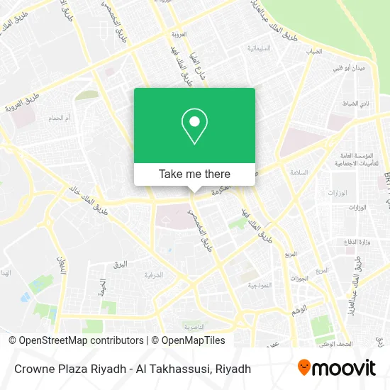 Crowne Plaza Riyadh - Al Takhassusi map
