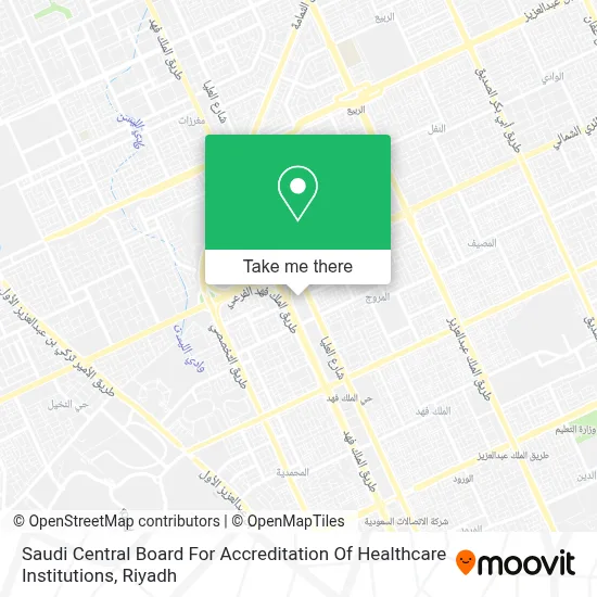 Saudi Central Board For Accreditation Of Healthcare Institutions map