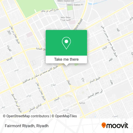 Fairmont Riyadh map